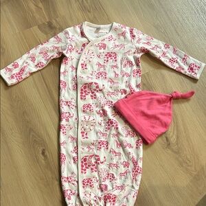 Magnetic Me Cream and Pink Animal Print Sleep Sack with Hat